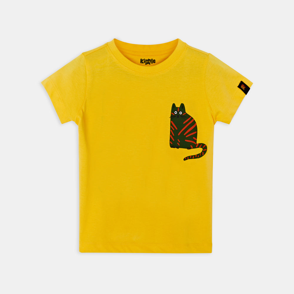 Cat Tee Mustard