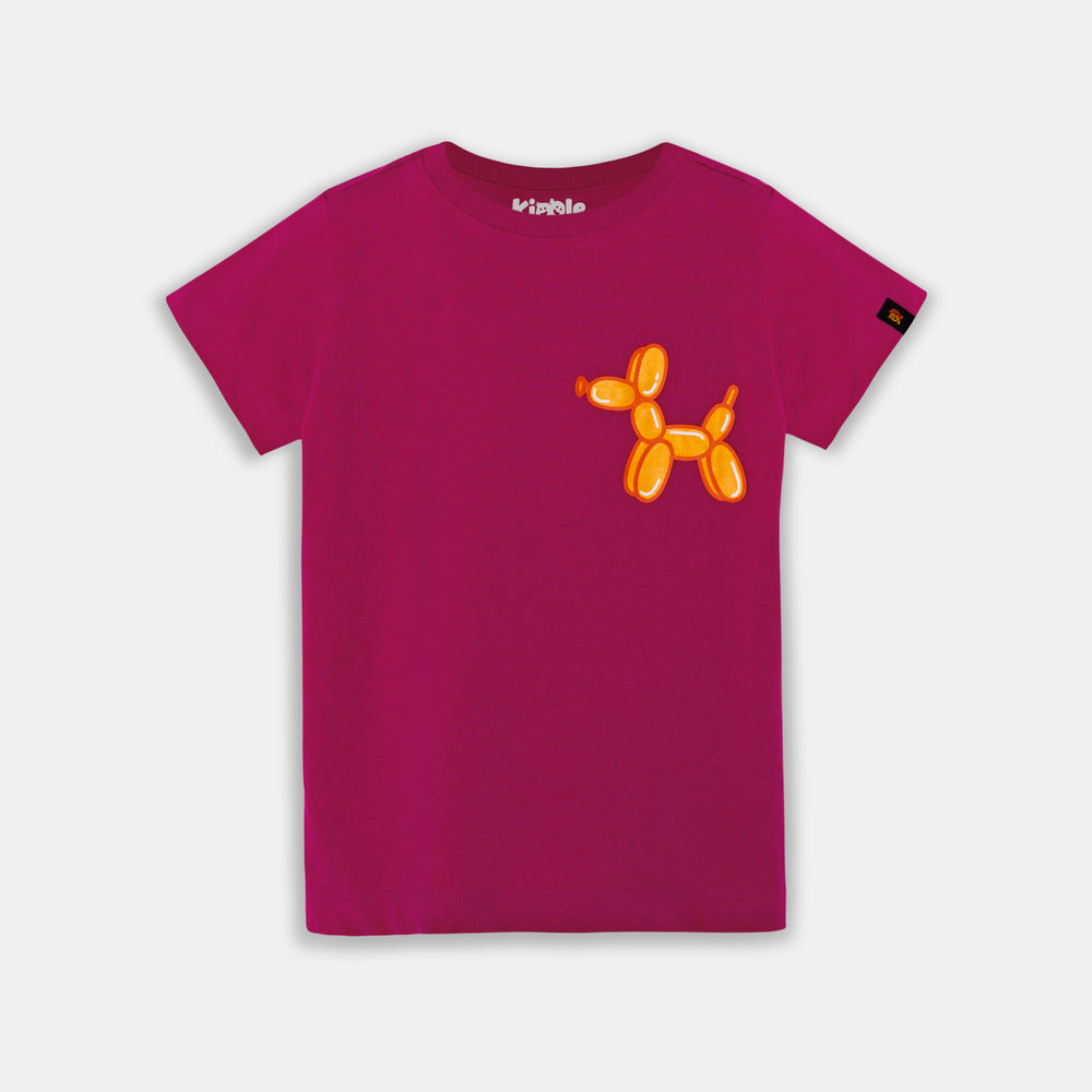 Squeaky Dog Tee Raspberry