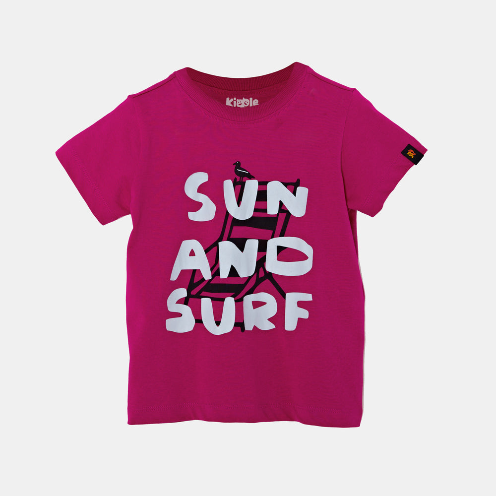 Sun and Surf Tee Raspberry