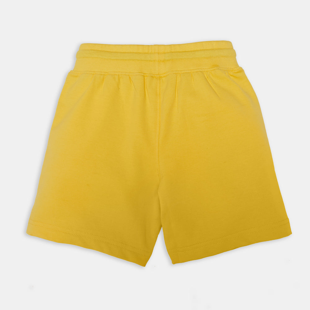 Terry Cotton Shorts Mustard