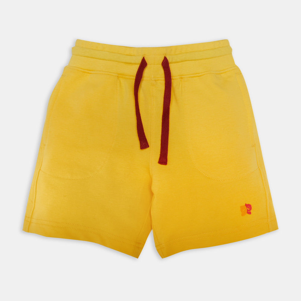 Terry Cotton Shorts Mustard